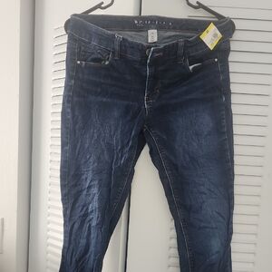 White Mark Dark Blue Skinny Jeans